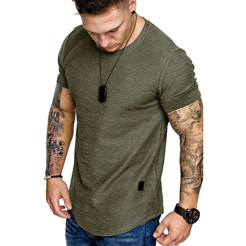 Short Sleeve shirt  Streetwear Hip Hop Summer T Shirt Men Longline