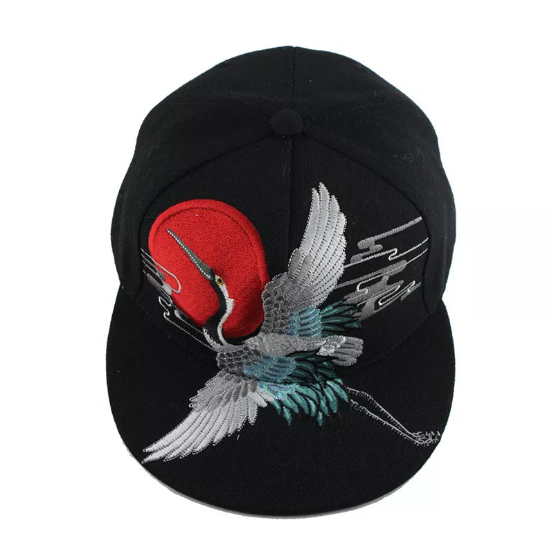 Quality Embroidery [FLB] Hip Hop Baseball Cap For Men Women Crane