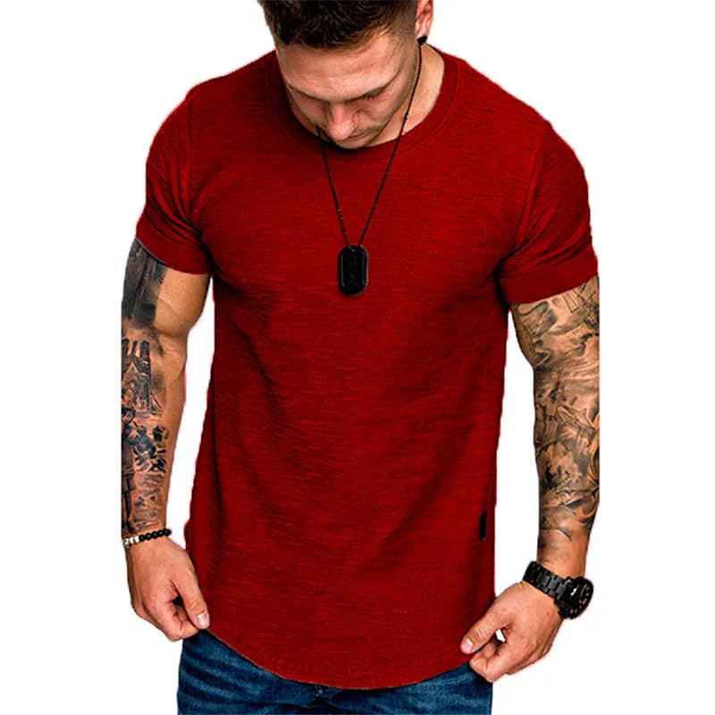 Short Sleeve shirt  Streetwear Hip Hop Summer T Shirt Men Longline