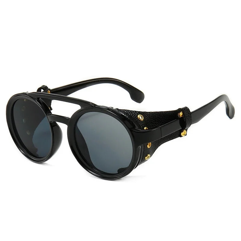 Vintage Retro Round Sunglasses for Mens Womens Cyber Punk Glasses