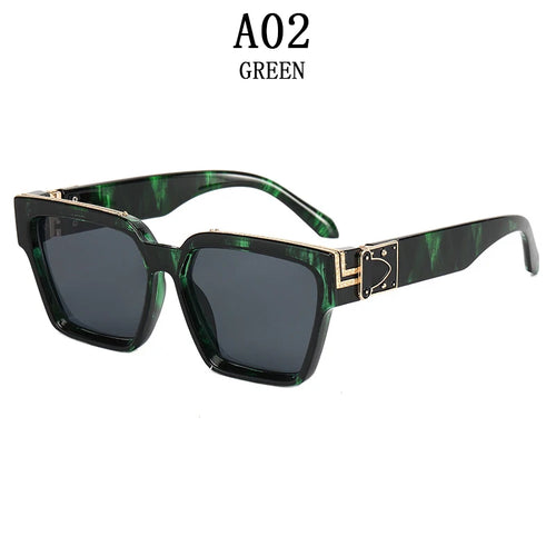 Millionaire Square Sunglasses For Men Vintage Luxury Sunglasses Women