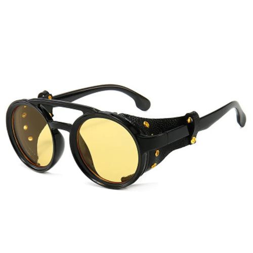 Vintage Retro Round Sunglasses for Mens Womens Cyber Punk Glasses