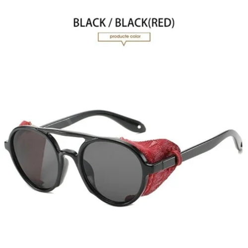 Vintage Retro Round Sunglasses for Mens Womens Cyber Punk Glasses