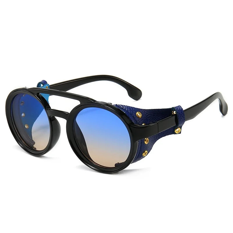 Vintage Retro Round Sunglasses for Mens Womens Cyber Punk Glasses